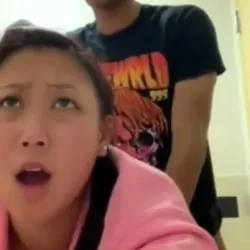 Asian gf getting backshots