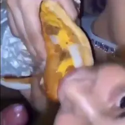 Nutted in my girls hotdog right before she was gonna take a bite -...