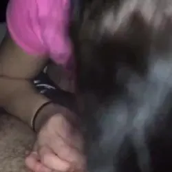 Wife sucking husband dick in pink shirt