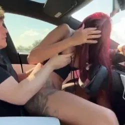Self driving slut fucks