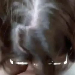 Cute glasses babe sucks my dick for facial