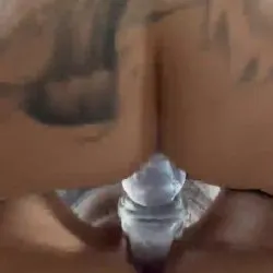 Nice ASS twerk riding dildo tattoo slut