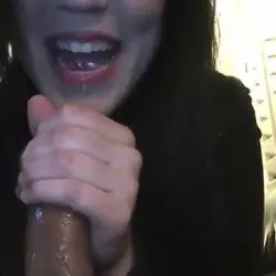 Goth gf unexpected cumshot