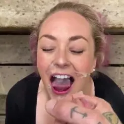 Slut loves cum drop facials