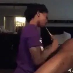 Thot on her knees sucking BBC as she does so often