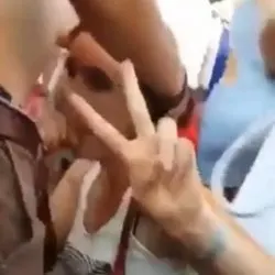 Blowjob at a rave, outdoor concert