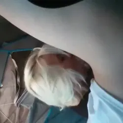 Blonde sucking a big dick